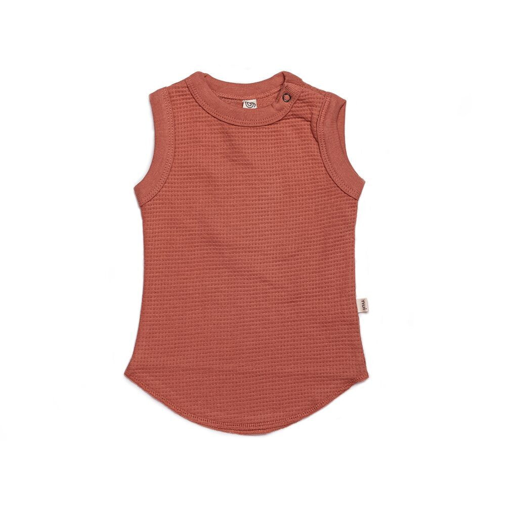 Waffle Singlet - Clay