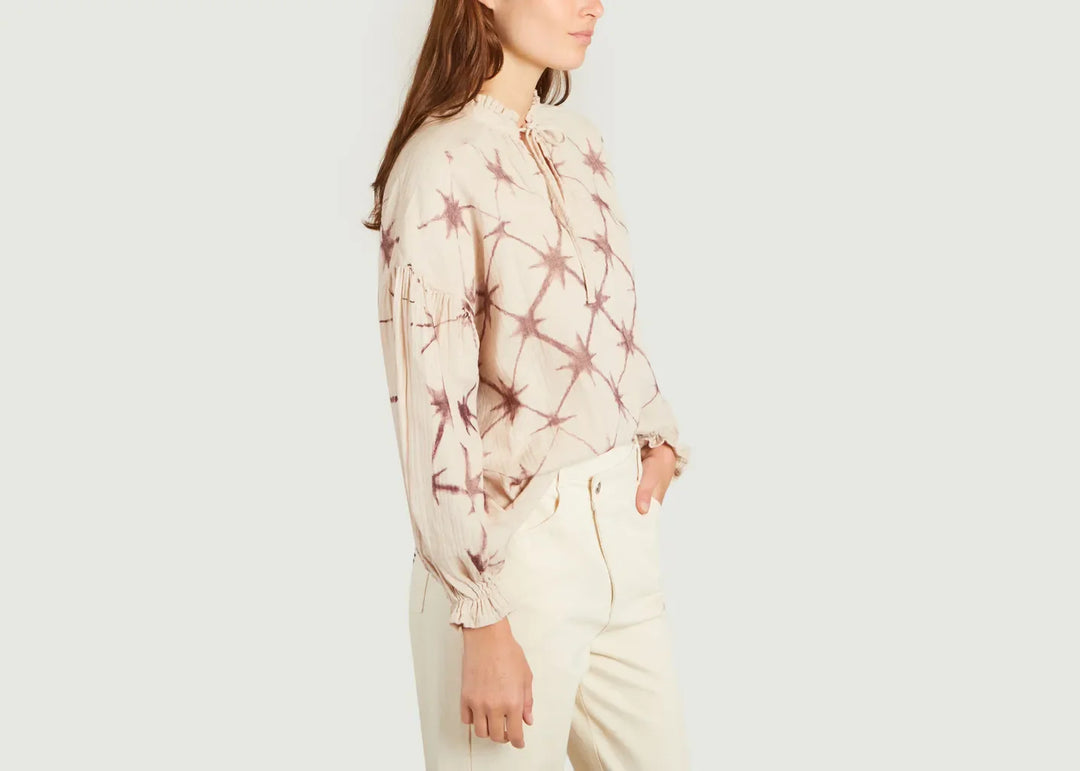 Olivia Woman Blouse - Burgundy Tie Dye