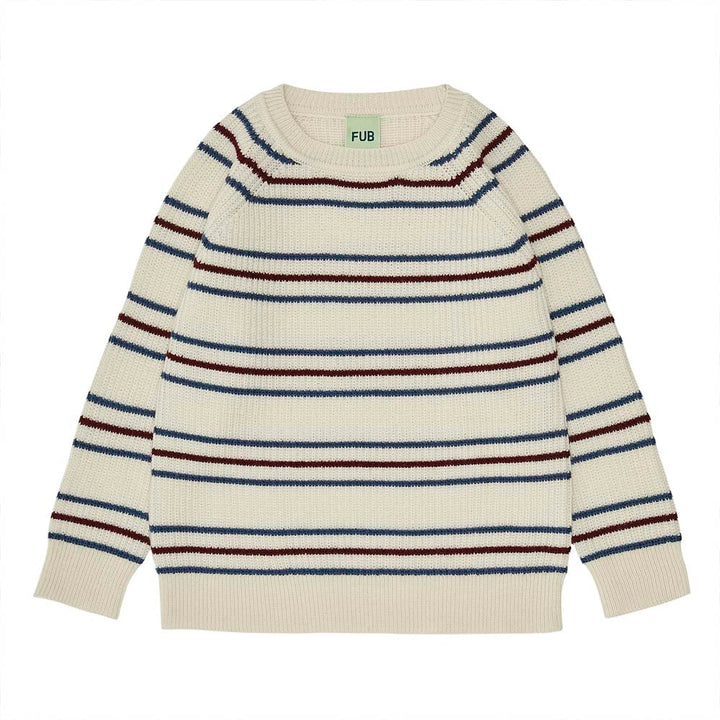 Raglan Sweater - Ecru/Indigo/Berry