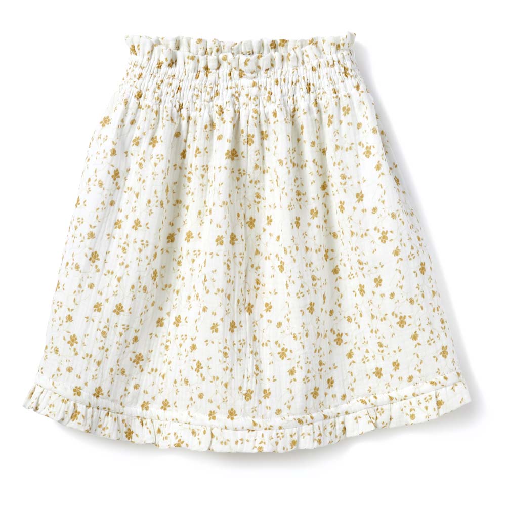 Emiliana Skirt - Ochre Flowers