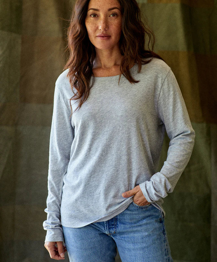 Women's Sojourn L/S Tee - Heather Grey