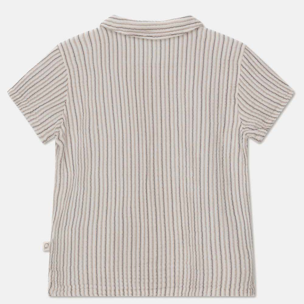 Gauze Stripe Camp Shirt - Ivory