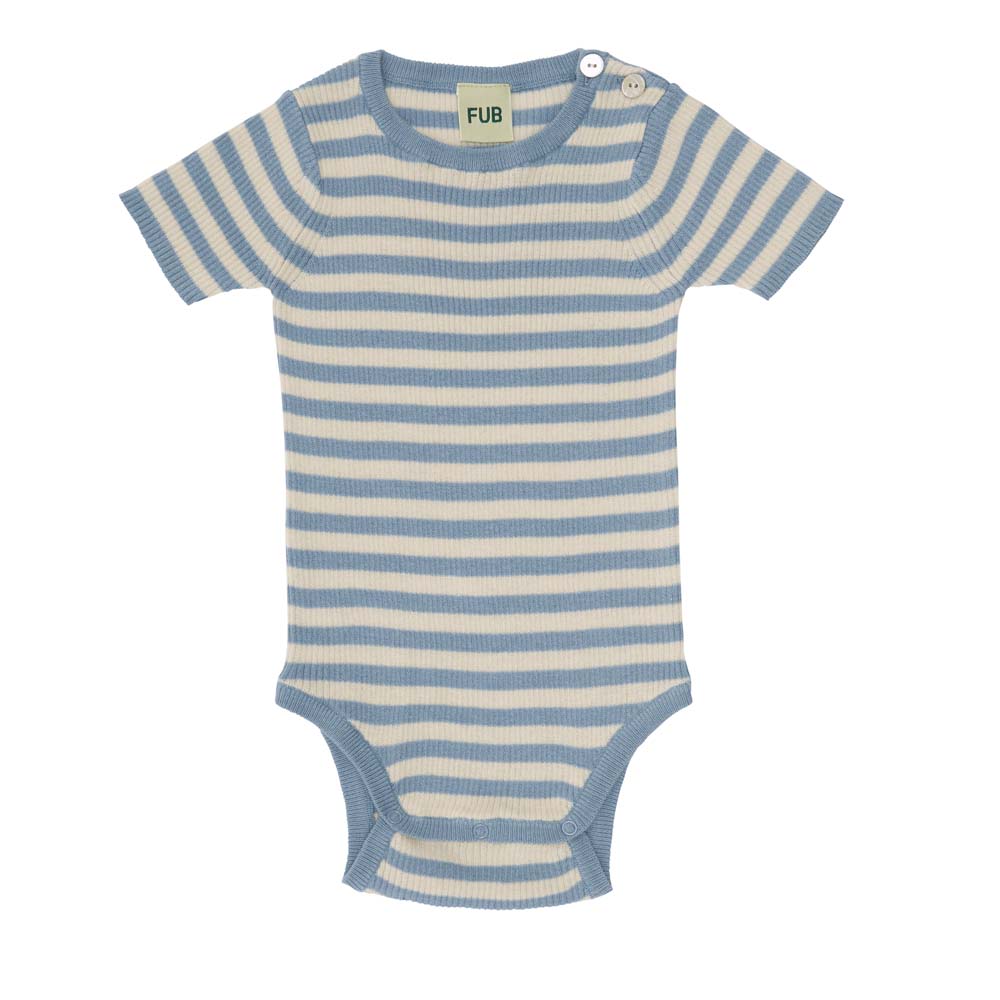 Baby Rib Body - Cloudy Blue/Ecru