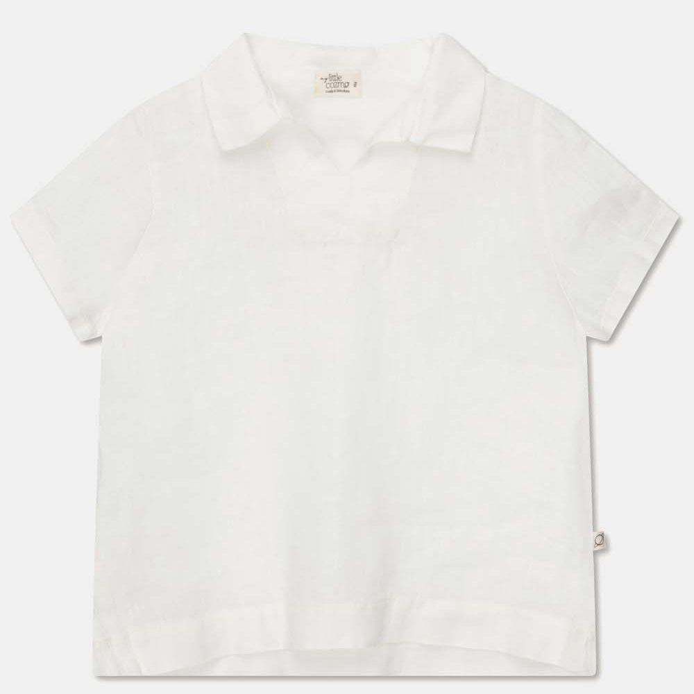 Linen Polo Shirt - Ivory