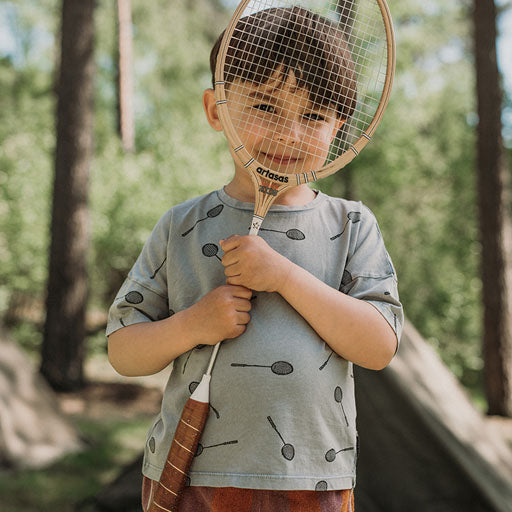 Badminton Tee Shirt - Stone Grey