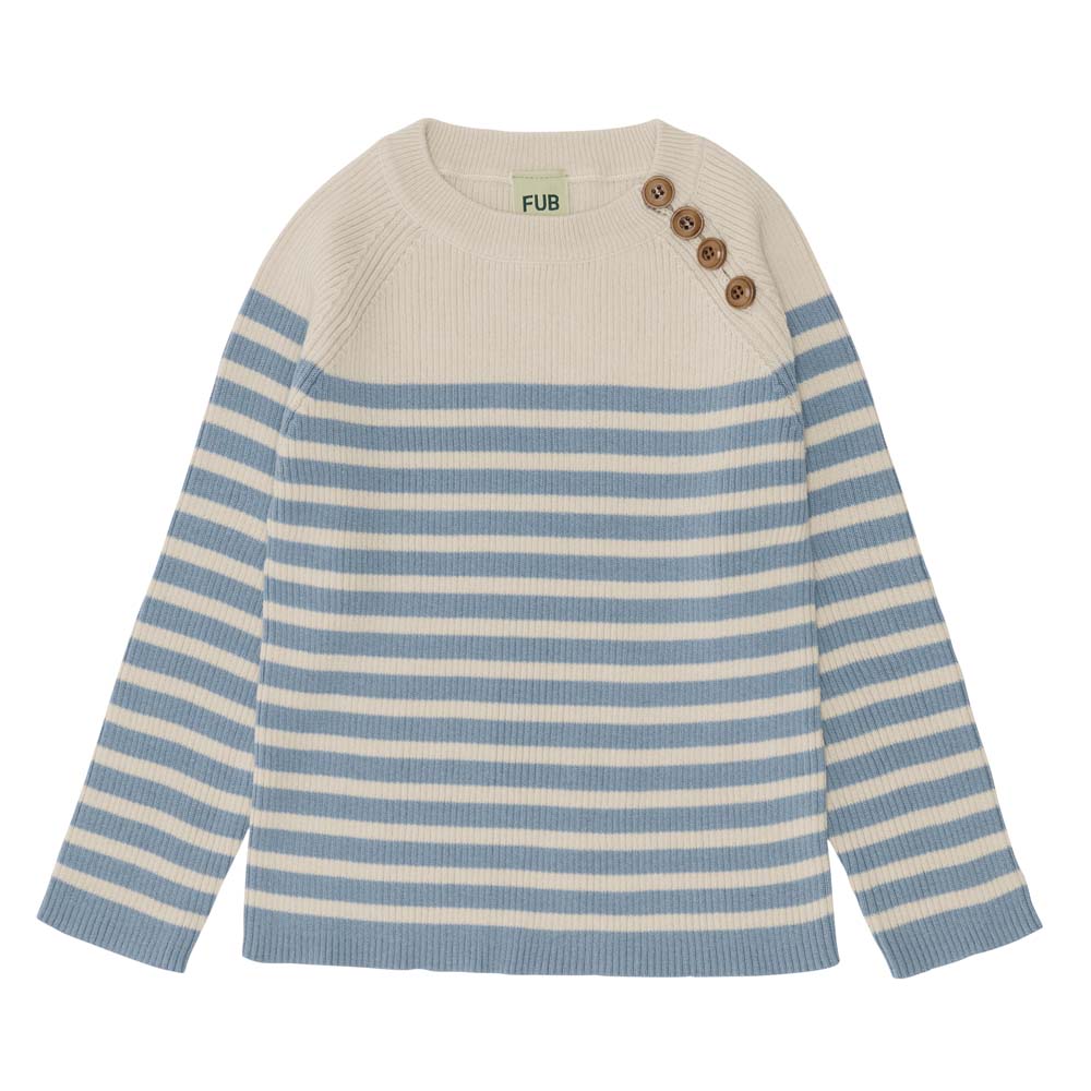 Sweater - Ecru/Cloudy Blue