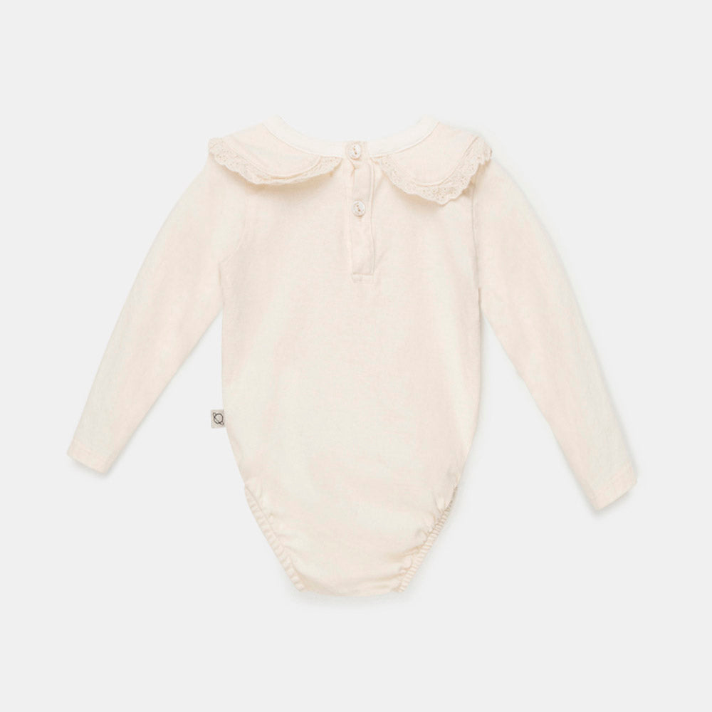 Organic Baby Collar Bodysuit - Ivory