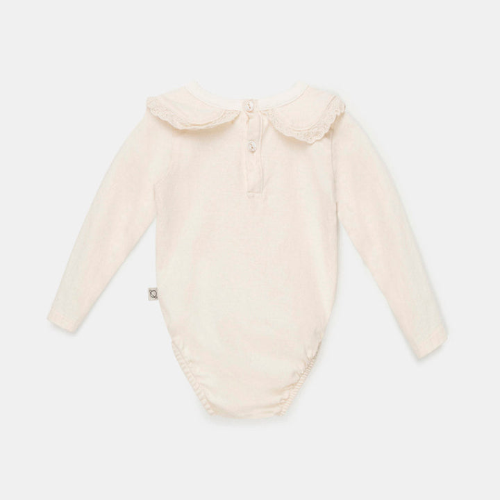 Organic Baby Collar Bodysuit - Ivory