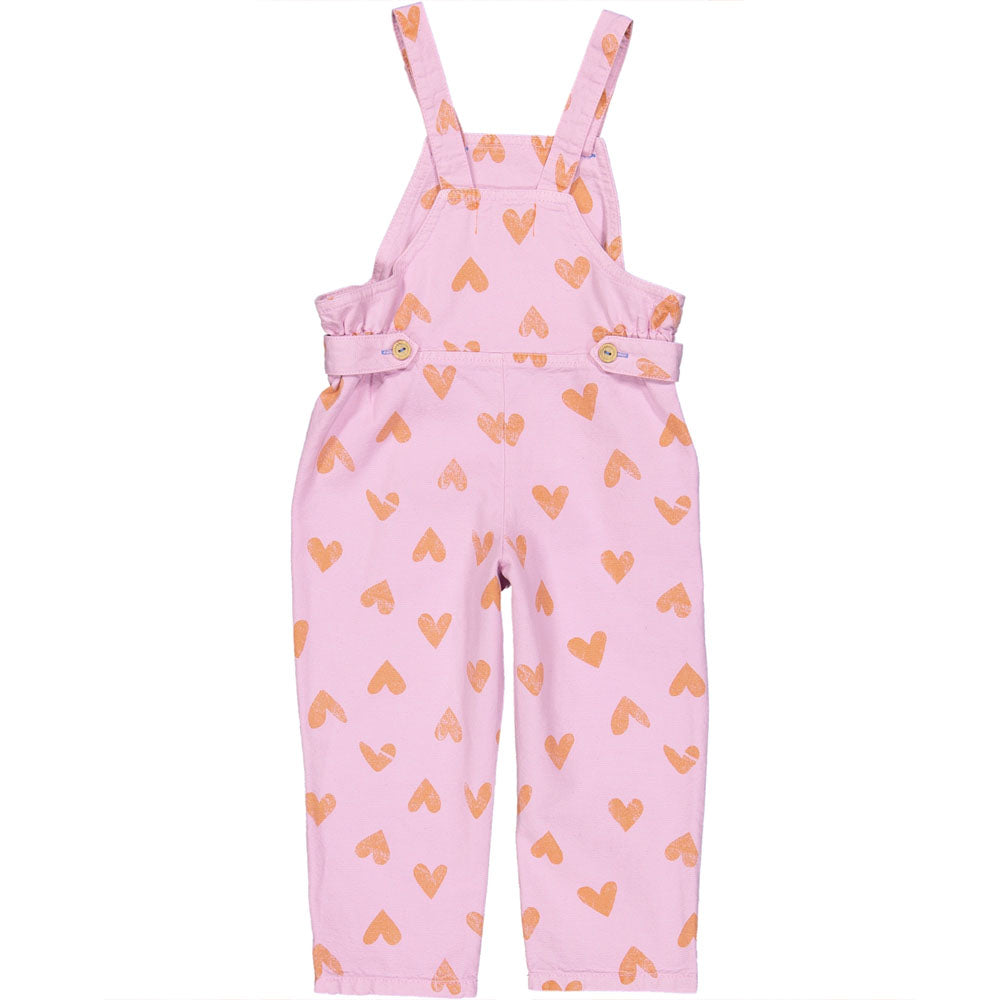 Jumpsuit - Lavender w/ Orange Hearts Allover