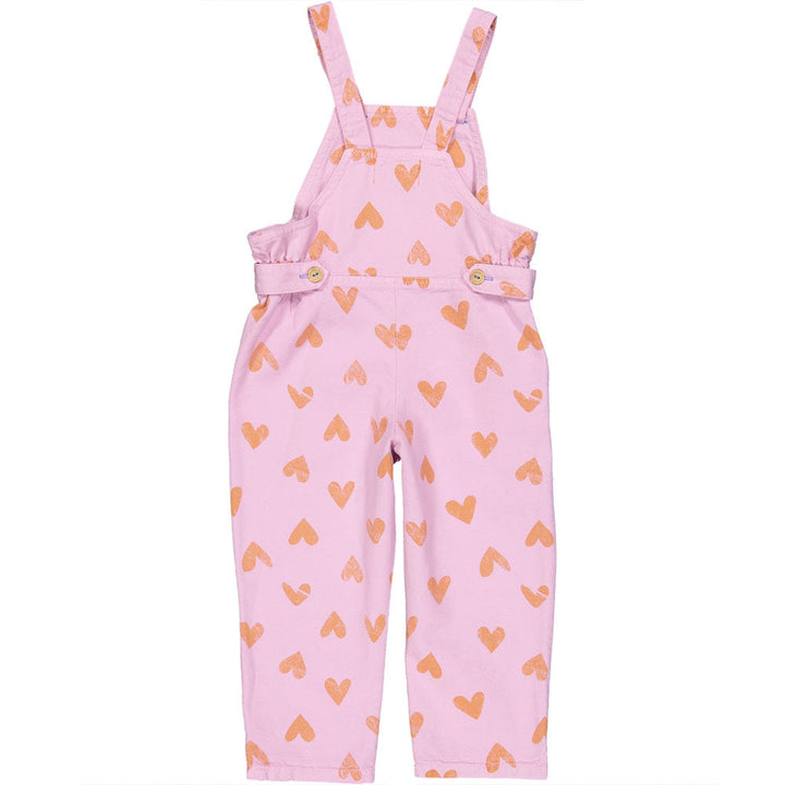 Jumpsuit - Lavender w/ Orange Hearts Allover