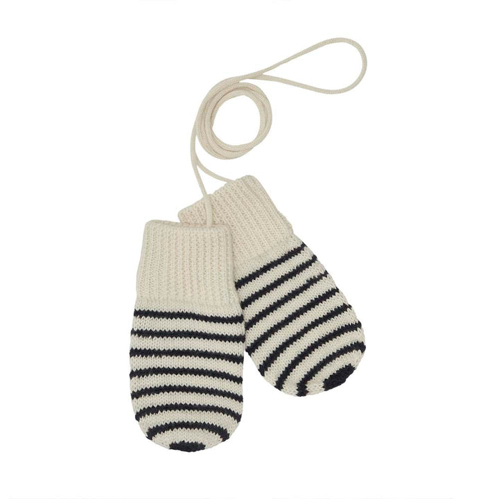 Baby Mittens - Ecru/Dark Navy