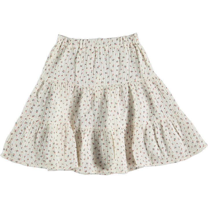 Organic Liberty Tiered Skirt - Ivory