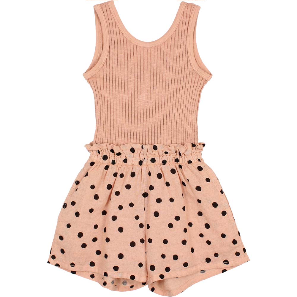 Dots Tank Top Combination Jumpsuit - Antic Rose