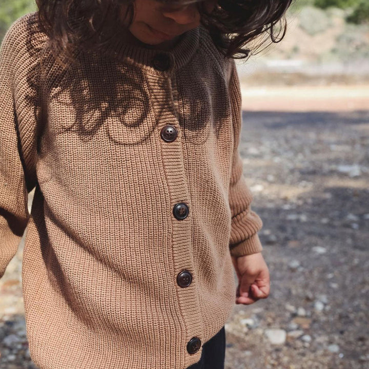 Alpaca Cardigan - Camel Melange