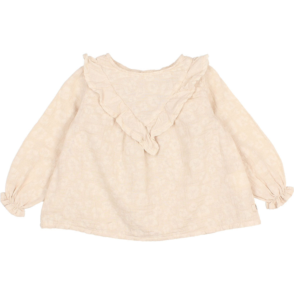 Baby Floral Jacquard Blouse - Stone