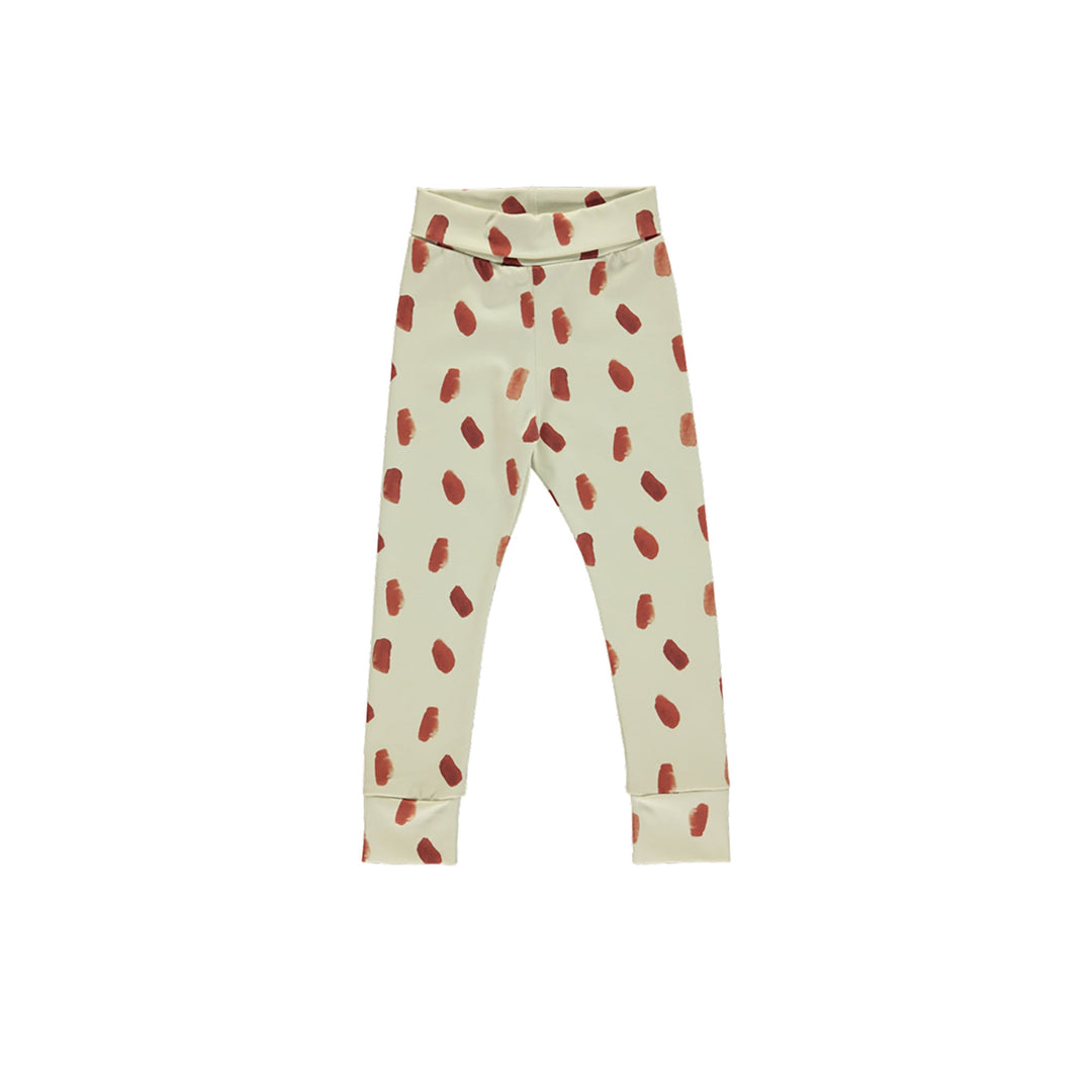 Brick Dot Leggings - White/Brown