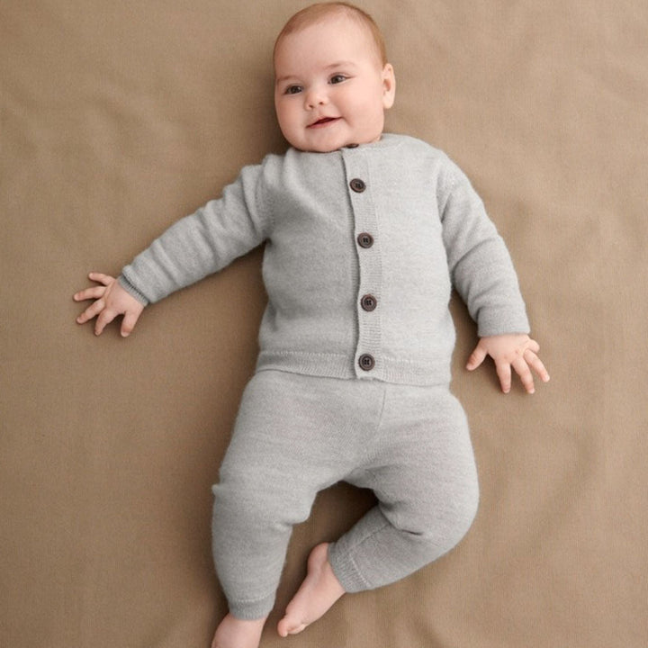 Baby Alpaca Cardigan & Pants - Camel Melange