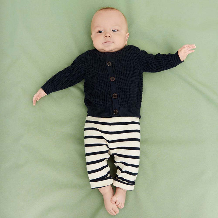 Baby Rib Cardigan - Dark Navy