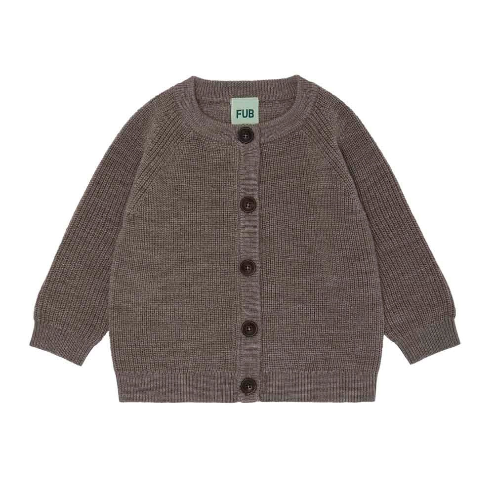 Baby Rib Cardigan - Beige Melange