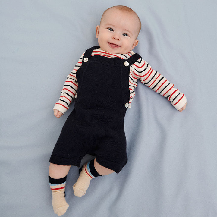 Baby Short Overalls - Dark Navy