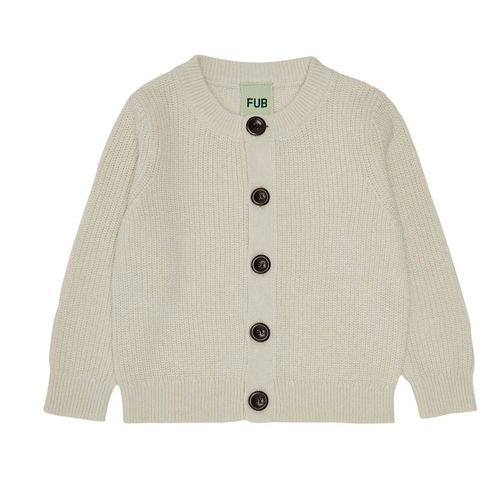 Baby Rib Corzo Cardigan - Ecru