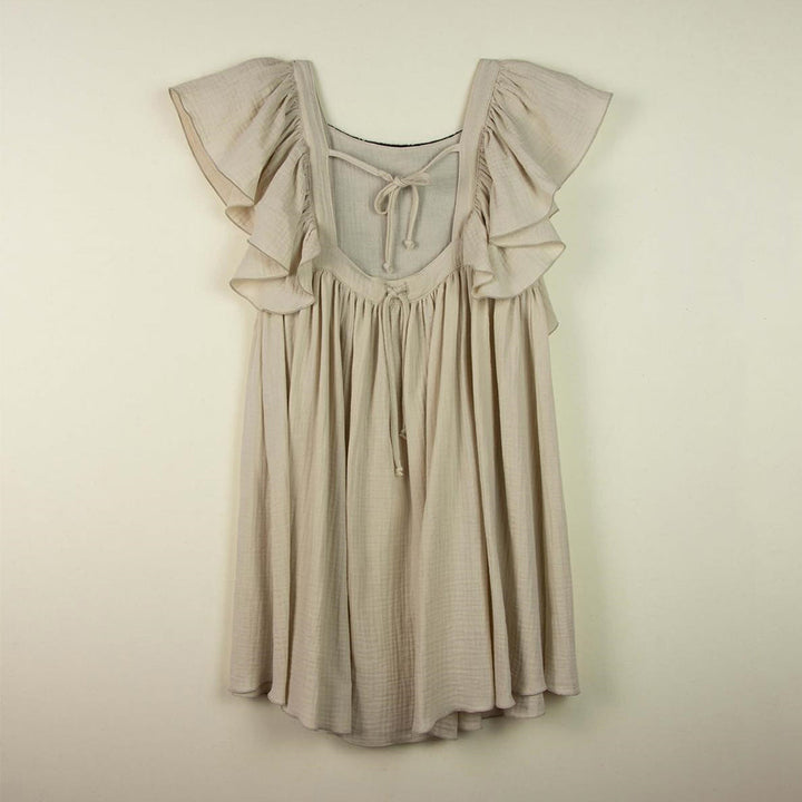 Bib Dress - Beige