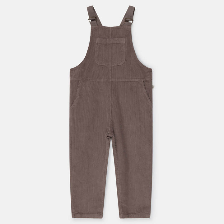 Organic Corduroy Kids Overalls - Taupe