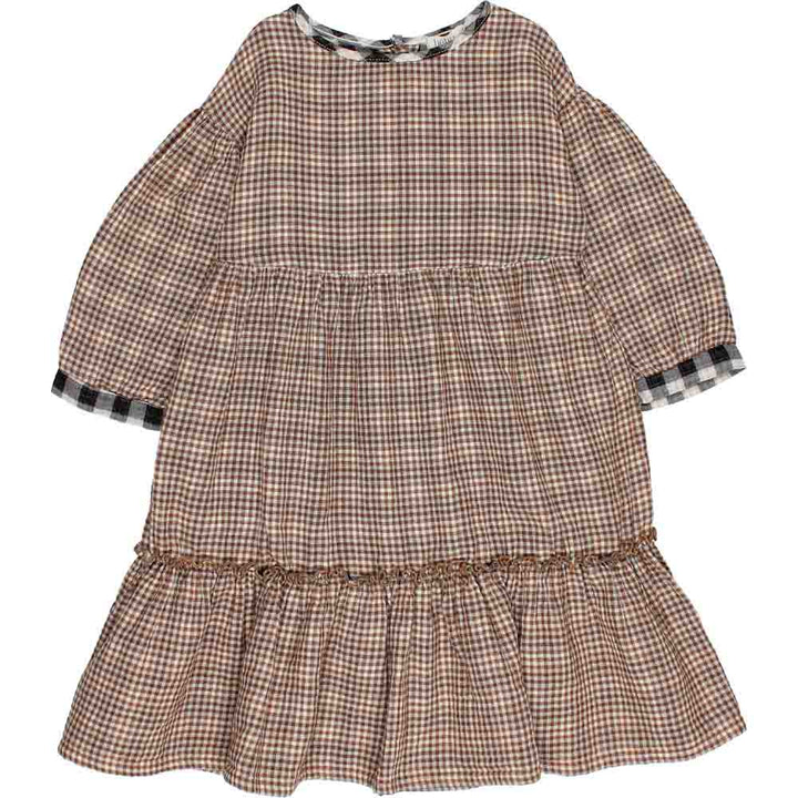 Check Folk Dress - Mini Vichy