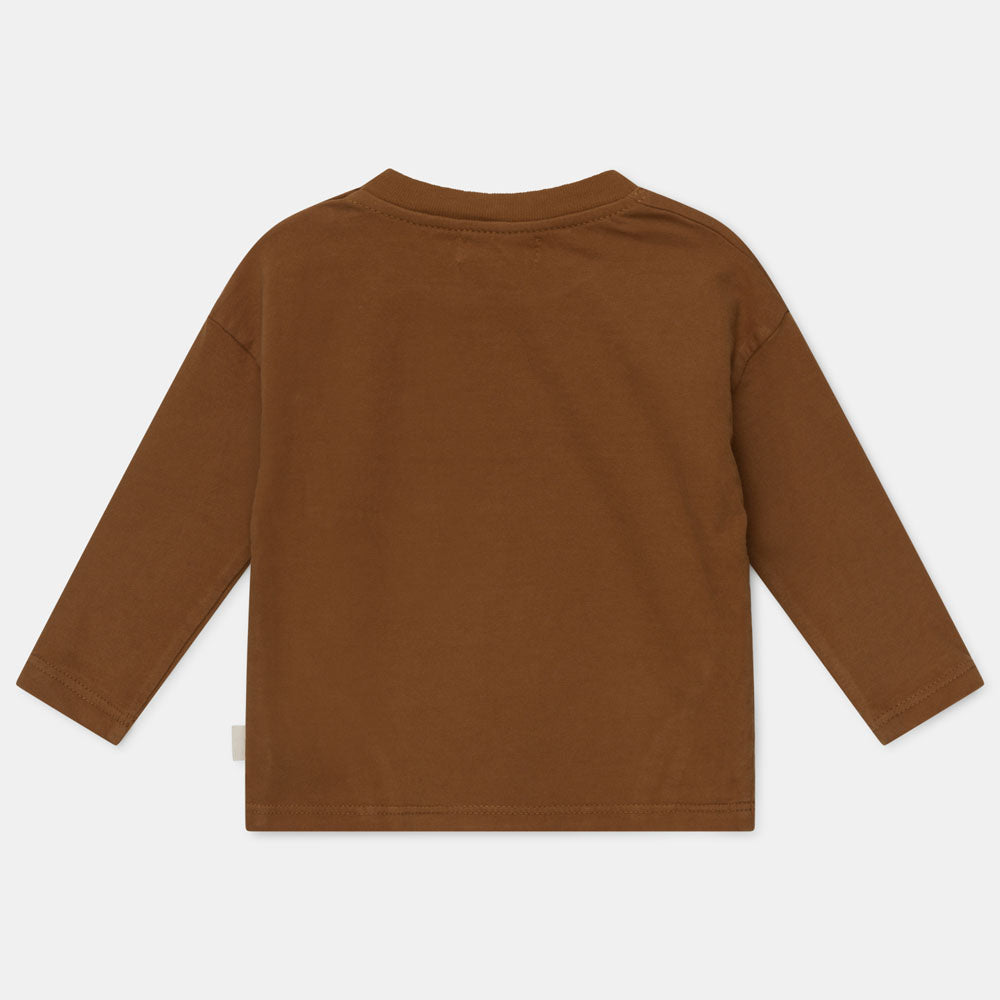 Embroidered Organic Baby T-Shirt - Caramel