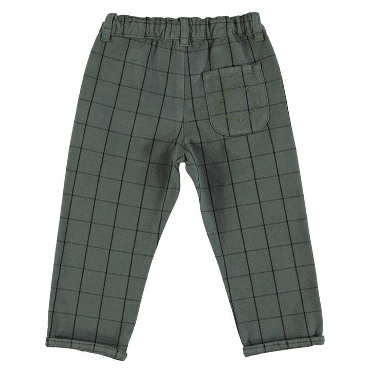 Trouser w/ Buttons - Green Checkered