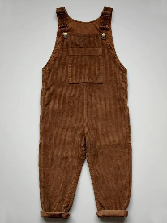 The Wild and Free Cord Dungaree Overall - Rust