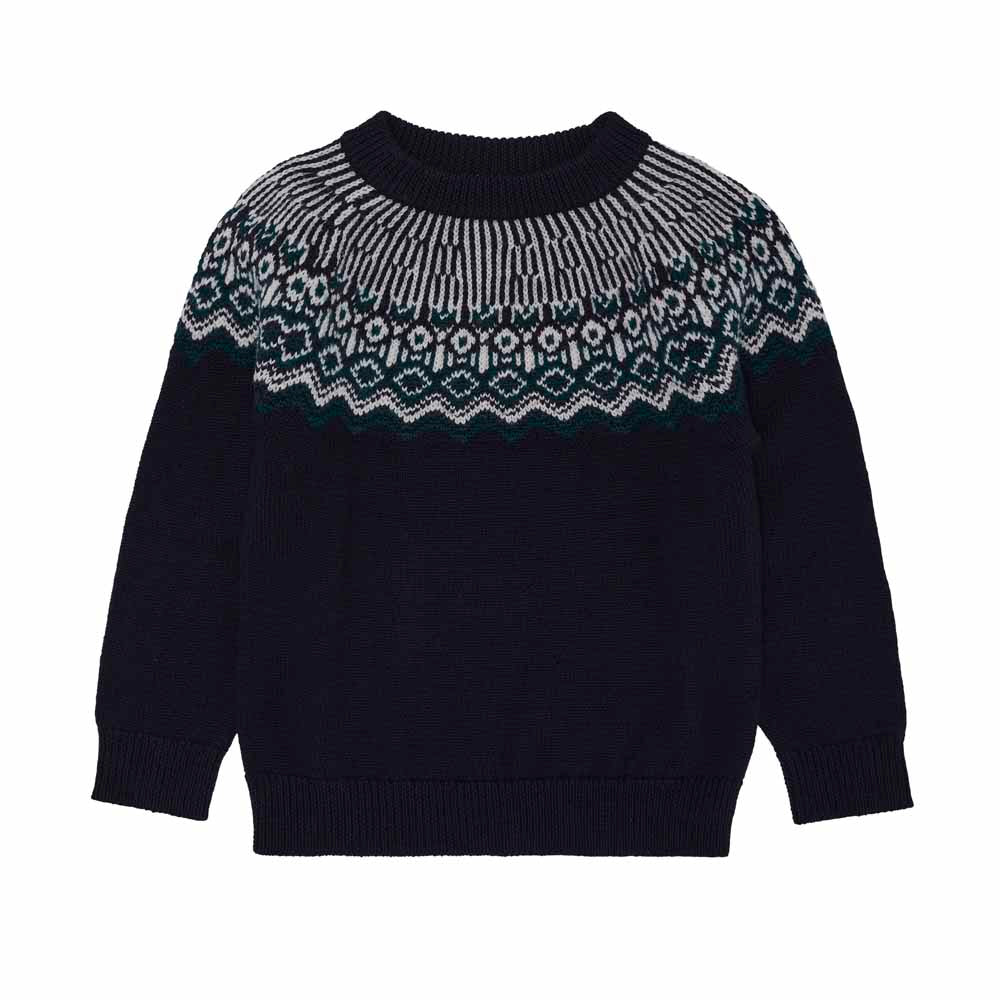 Fair Isle Sweater - Dark Navy