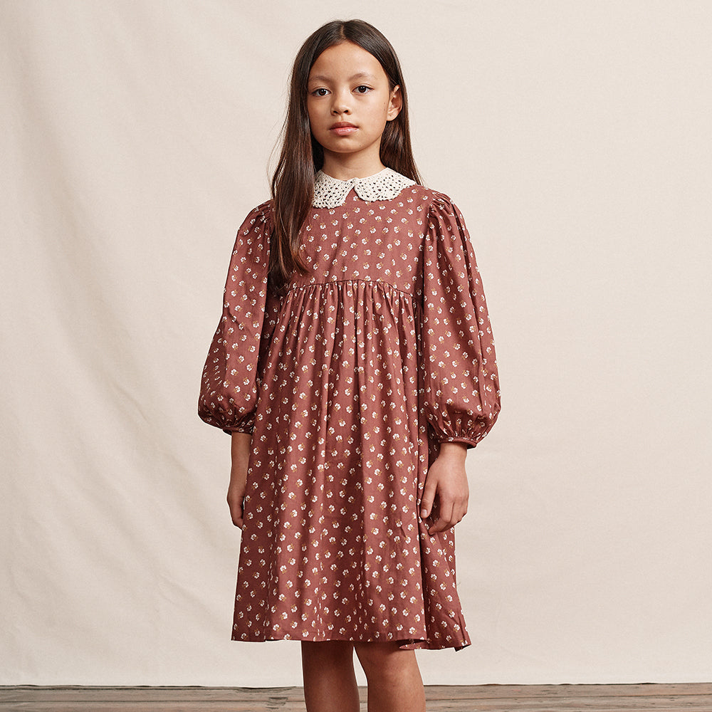 Flora Dress - Walnut Ditsy Floral