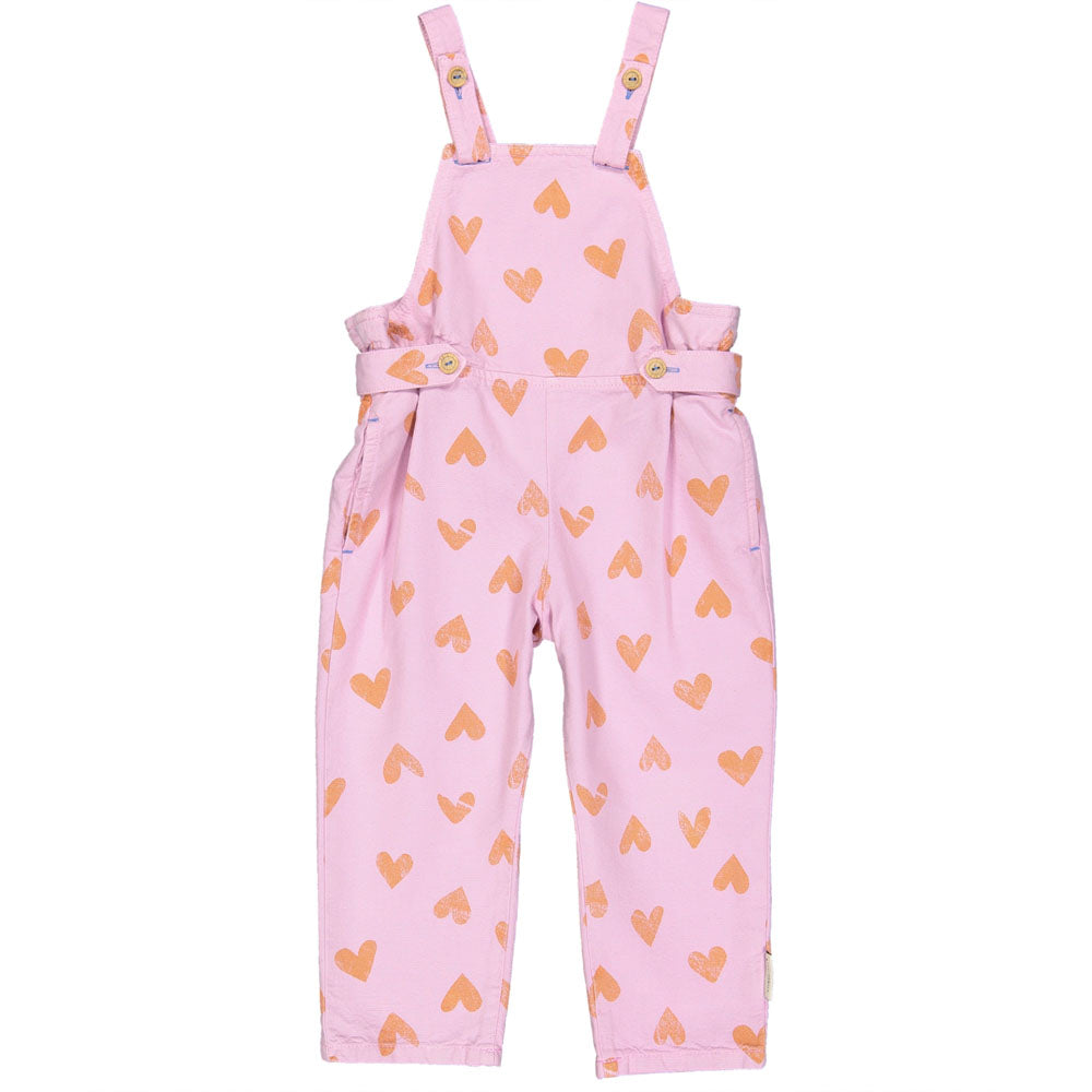 Jumpsuit - Lavender w/ Orange Hearts Allover