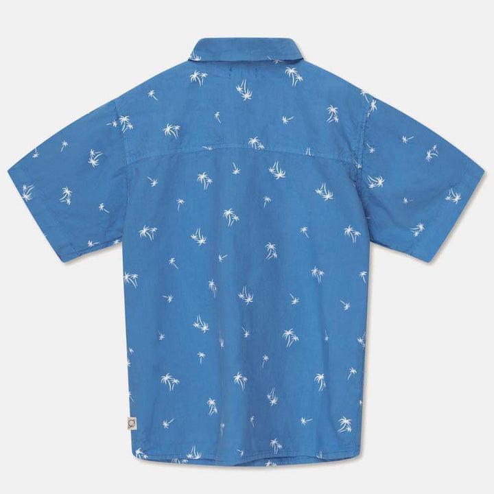 Palm Print Shirt - Blue