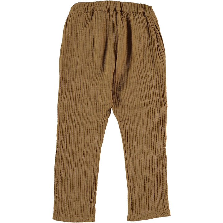 Kids Organic Cotton Gauze Pants - Peanut