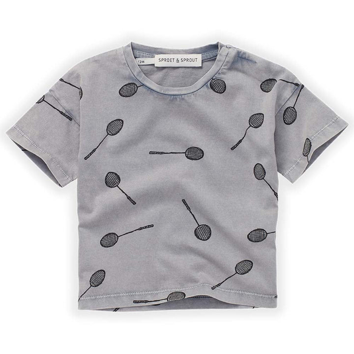 Badminton Tee Shirt - Stone Grey