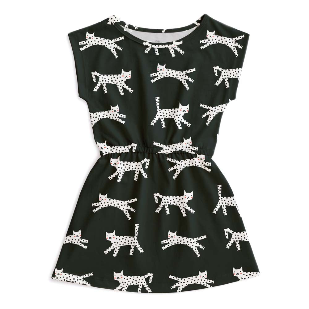 Sierra Dress - Cats Black