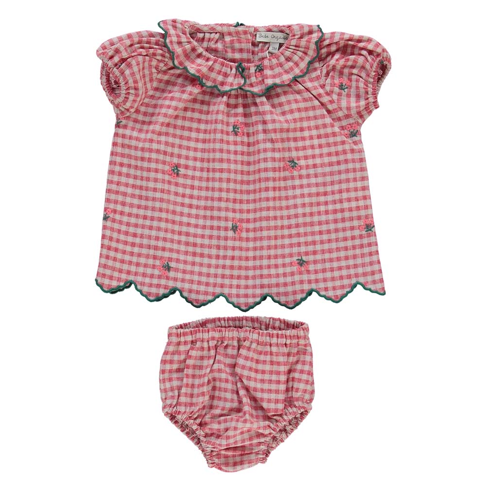 Clara Set - Cherry Gingham