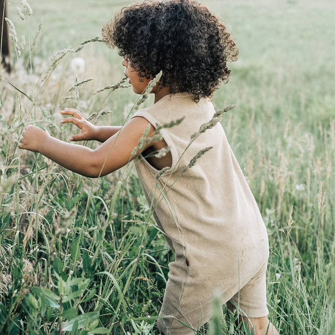 Organic Terry Romper - Fawn