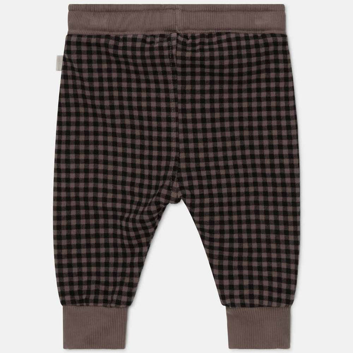 Organic Baby Plaid Pants - Taupe