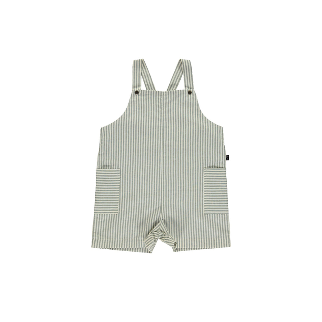 Lagoon Short Pocket Dungarees - White/Grey