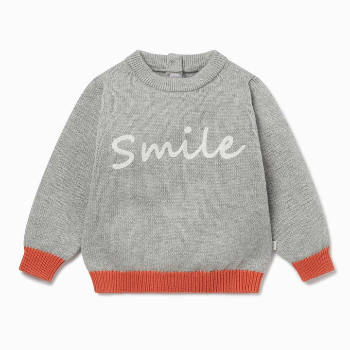 Knitted Smile Slogan Sweater & Jogger