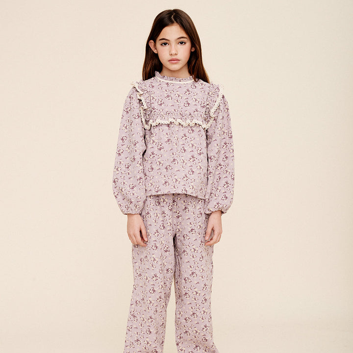 Leria Blouse & Claudia Pants - Lila Floral