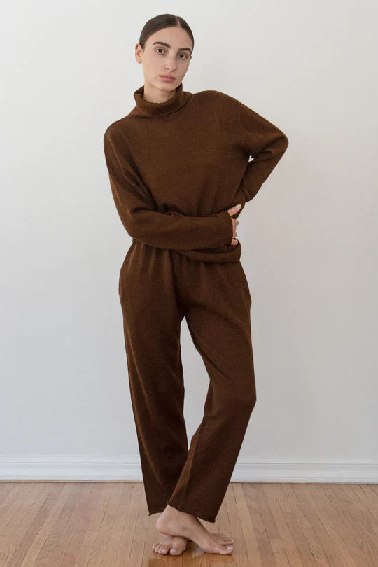 Lounge Turtleneck Woman - Chestnut