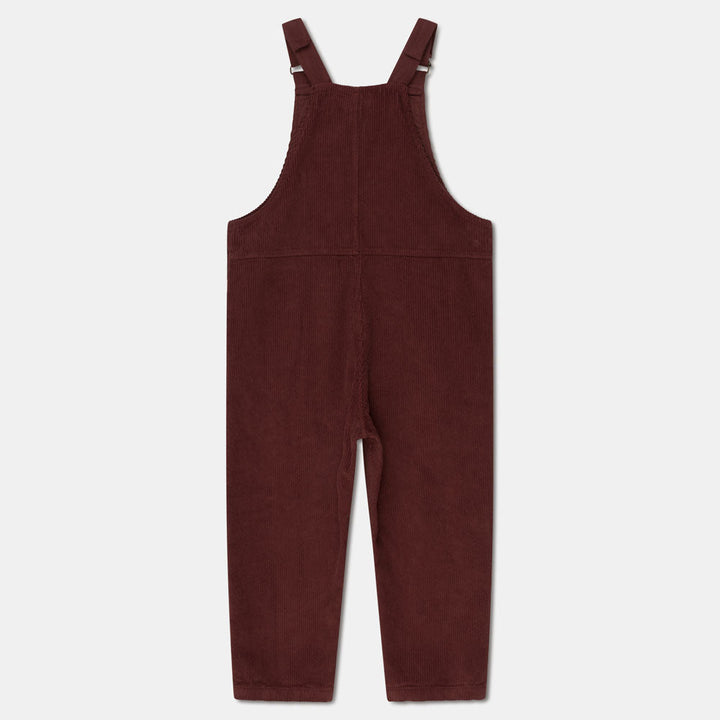 Organic Corduroy Kids Overalls - Garnet