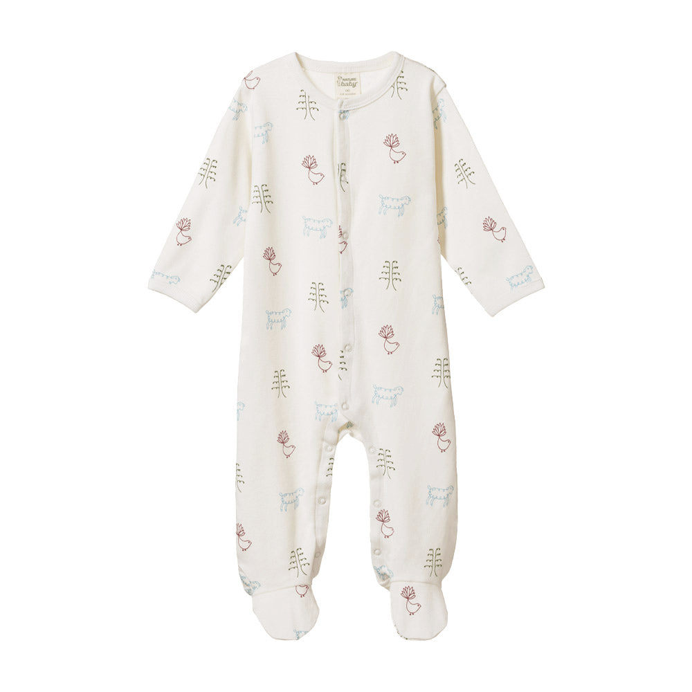 Cotton Stretch and Grow - Nature Baby Print