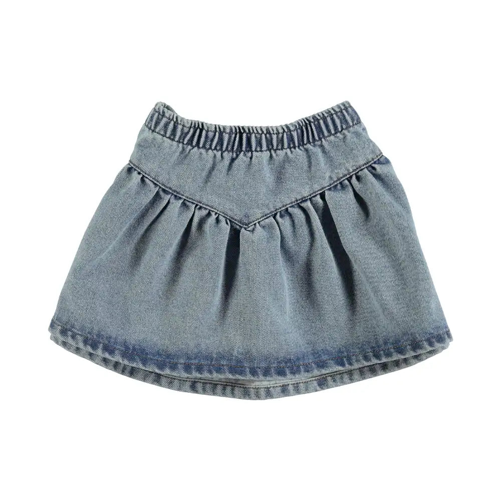 Mini Skirt - Light Blue Washed Denim