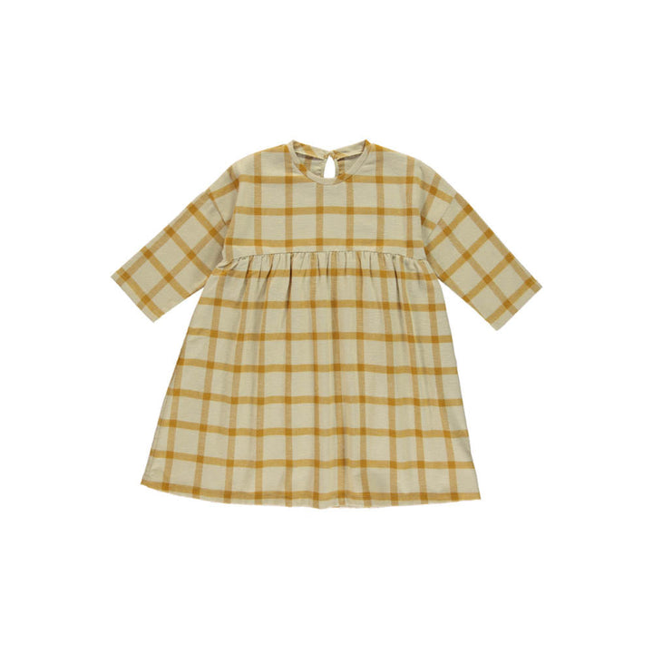 Mustard Check Oversized Dress