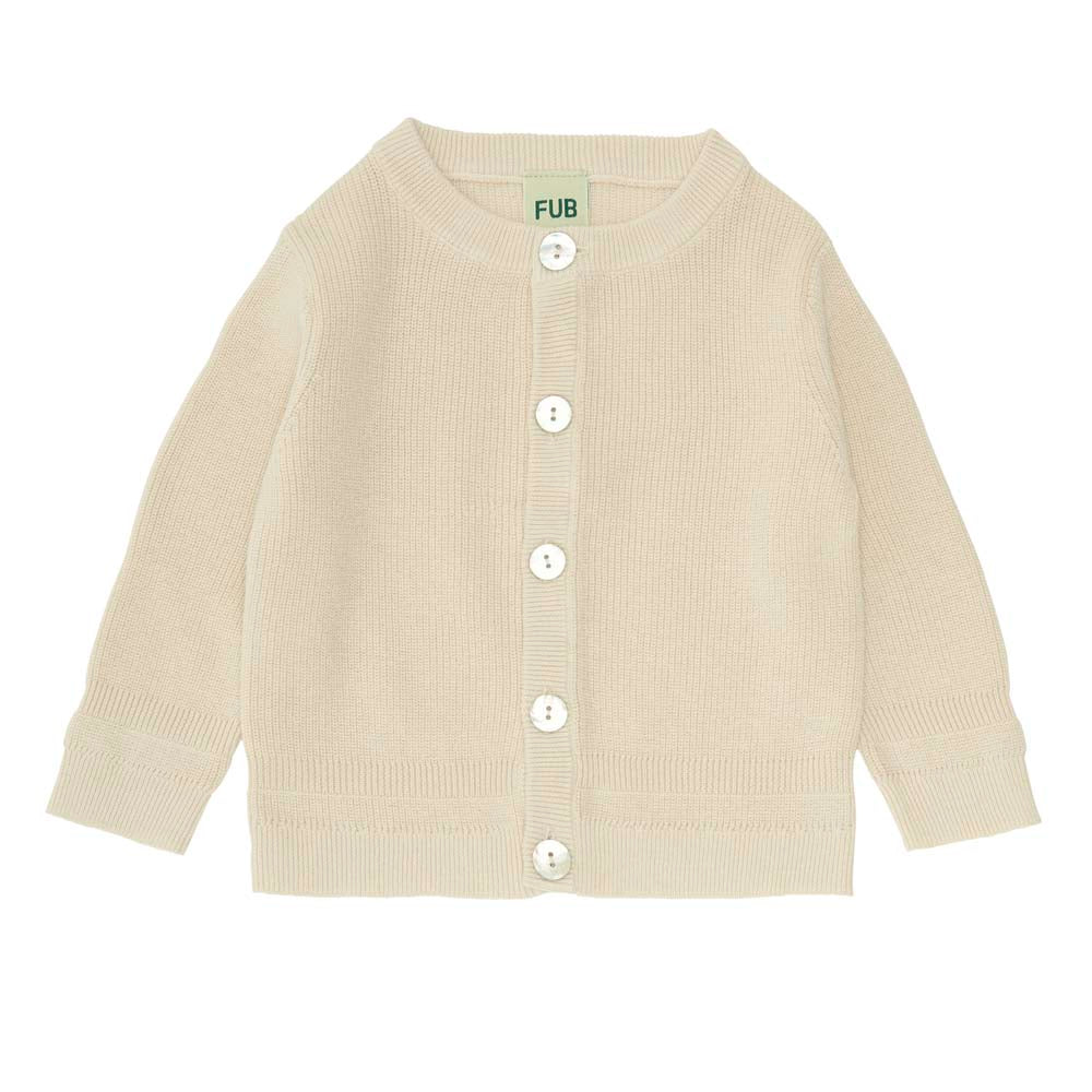 Baby Rib Cardigan - Ecru